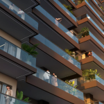 Family enjoying spacious low-density luxury living with landscaped green spaces and premium amenities